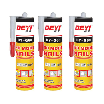 Adhésif de construction flexible et imperméable ¥ DEYI DY-G60 Strong Bonding Pas plus de colle pour miroirs et panneaux muraux