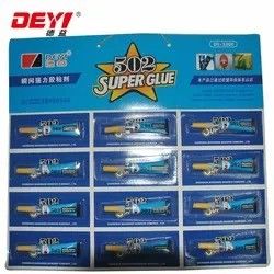 12pcs 3g 502 Super colle adhésif à résistance industrielle pour différentes surfaces