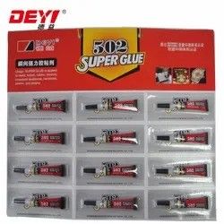 12pcs 3g 502 Super colle adhésif à résistance industrielle pour différentes surfaces