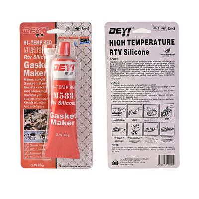 Fabricant de joints de silicone à base d'acide rouge RTV certifié ISO9001 85g pour les applications d'étanchéité
