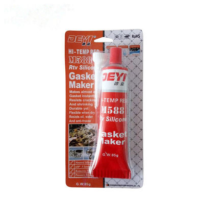 Fabricant de joints de silicone à base d'acide rouge RTV certifié ISO9001 85g pour les applications d'étanchéité