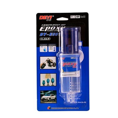 24 ml de seringue claire Adhésif époxy DDEYI Collage liquide de durcissement de 5 minutes avec approbation SGS