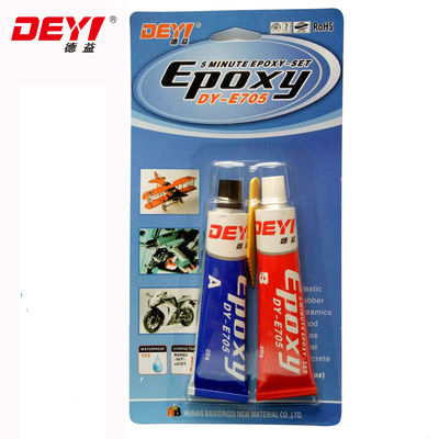 Colle époxy AB à durcissement rapide, haute résistance pour le métal, le verre et les plastiques. Imperméable, résistant aux acides