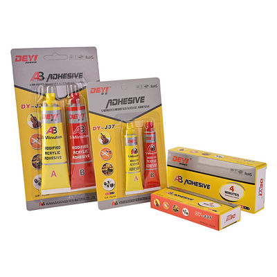 Colle AB acrylique modifiée DEYI J37 pour la réparation d'objets du quotidien, avec une haute résistance aux chocs et aux températures (-60~+100°C)