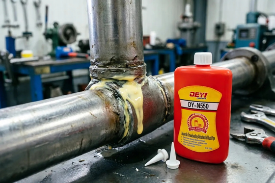 Adhésif frein-filet pour tuyaux métalliques doté d'une formule à base de méthacrylate offrant une résistance à la pression de 34 MPa pour l'industrie