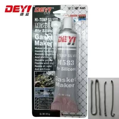 DEYI M583 RTV Fabricant de joints en silicone ♪ Adhésif en argent à haute température pour moteurs industriels et automobiles