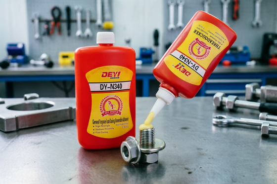 Collage à fil de méthacrylate à haute résistance - colle adhésive anaérobie jaune clair pour fixation industrielle