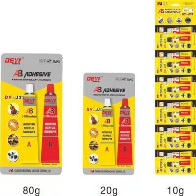 Collage acrylique AB modifié adhésif structurel à durcissement rapide pour le métal industriel et le fabricant de liens en plastique