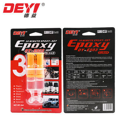 Collage résistant à la chaleur transparent AB adhésif époxy haute résistance pour les réparations industrielles en acier inoxydable à haute température