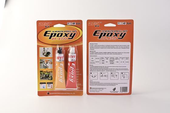 30 min de durcissement rapide Collage époxy blanc/noir AB adhésif à haute résistance pour la réparation industrielle des métaux
