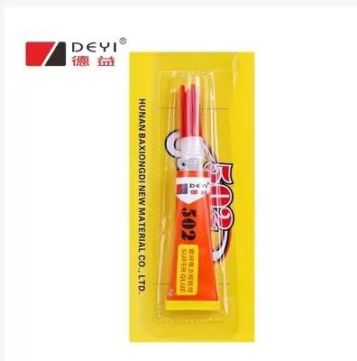 Colle Super 502 rouge bleue à séchage rapide, colle adhésive instantanée pour réparation de matériel, liaison forte